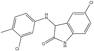 5-chloro-3-[(3-chloro-4-methylphenyl)amino]-2,3-dihydro-1H-indol-2-one Structure