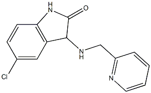 5-chloro-3-[(pyridin-2-ylmethyl)amino]-2,3-dihydro-1H-indol-2-one,,结构式