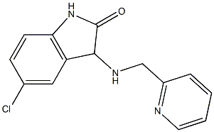 5-chloro-3-[(pyridin-2-ylmethyl)amino]-2,3-dihydro-1H-indol-2-one 化学構造式