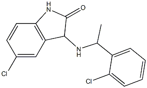 5-chloro-3-{[1-(2-chlorophenyl)ethyl]amino}-2,3-dihydro-1H-indol-2-one
