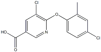 5-chloro-6-(4-chloro-2-methylphenoxy)pyridine-3-carboxylic acid