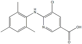 5-chloro-6-[(2,4,6-trimethylphenyl)amino]pyridine-3-carboxylic acid,,结构式