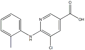 5-chloro-6-[(2-methylphenyl)amino]pyridine-3-carboxylic acid 化学構造式