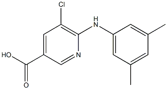 5-chloro-6-[(3,5-dimethylphenyl)amino]pyridine-3-carboxylic acid Structure