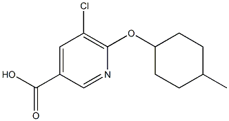 5-chloro-6-[(4-methylcyclohexyl)oxy]pyridine-3-carboxylic acid Structure