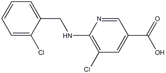 5-chloro-6-{[(2-chlorophenyl)methyl]amino}pyridine-3-carboxylic acid Structure