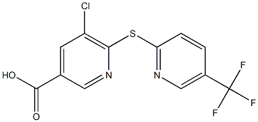 5-chloro-6-{[5-(trifluoromethyl)pyridin-2-yl]sulfanyl}pyridine-3-carboxylic acid Structure