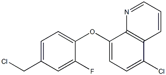 5-chloro-8-[4-(chloromethyl)-2-fluorophenoxy]quinoline,,结构式