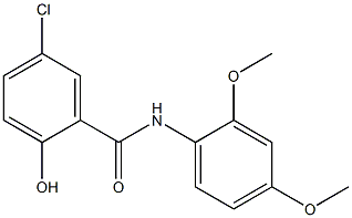 5-chloro-N-(2,4-dimethoxyphenyl)-2-hydroxybenzamide 化学構造式