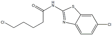 5-chloro-N-(6-chloro-1,3-benzothiazol-2-yl)pentanamide Struktur
