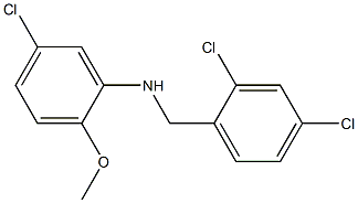 5-chloro-N-[(2,4-dichlorophenyl)methyl]-2-methoxyaniline Struktur