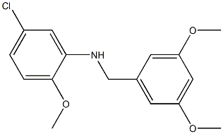 5-chloro-N-[(3,5-dimethoxyphenyl)methyl]-2-methoxyaniline Struktur