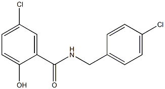 5-chloro-N-[(4-chlorophenyl)methyl]-2-hydroxybenzamide Struktur