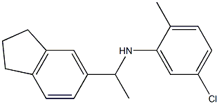 5-chloro-N-[1-(2,3-dihydro-1H-inden-5-yl)ethyl]-2-methylaniline Struktur