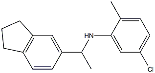 5-chloro-N-[1-(2,3-dihydro-1H-inden-5-yl)ethyl]-2-methylaniline,,结构式