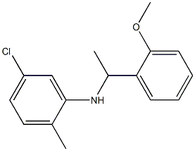 5-chloro-N-[1-(2-methoxyphenyl)ethyl]-2-methylaniline,,结构式