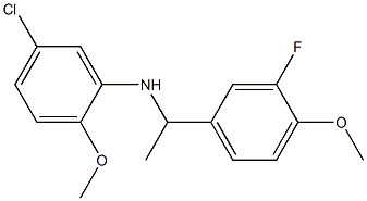 5-chloro-N-[1-(3-fluoro-4-methoxyphenyl)ethyl]-2-methoxyaniline Structure