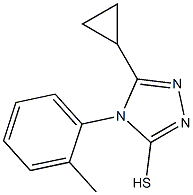 5-cyclopropyl-4-(2-methylphenyl)-4H-1,2,4-triazole-3-thiol 结构式