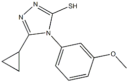 5-cyclopropyl-4-(3-methoxyphenyl)-4H-1,2,4-triazole-3-thiol,,结构式