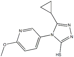 5-cyclopropyl-4-(6-methoxypyridin-3-yl)-4H-1,2,4-triazole-3-thiol,,结构式
