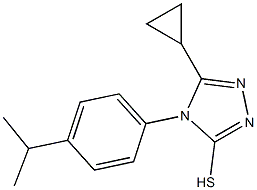 5-cyclopropyl-4-[4-(propan-2-yl)phenyl]-4H-1,2,4-triazole-3-thiol,,结构式