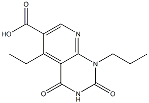 5-ethyl-2,4-dioxo-1-propyl-1H,2H,3H,4H-pyrido[2,3-d]pyrimidine-6-carboxylic acid 结构式