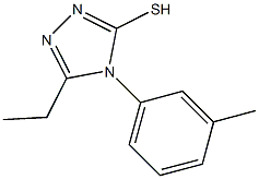 5-ethyl-4-(3-methylphenyl)-4H-1,2,4-triazole-3-thiol Struktur