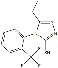 5-ethyl-4-[2-(trifluoromethyl)phenyl]-4H-1,2,4-triazole-3-thiol Struktur