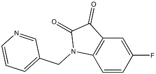 5-fluoro-1-(pyridin-3-ylmethyl)-2,3-dihydro-1H-indole-2,3-dione 结构式