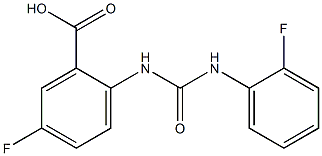 5-fluoro-2-{[(2-fluorophenyl)carbamoyl]amino}benzoic acid Structure