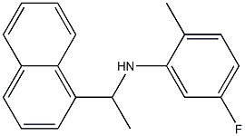 5-fluoro-2-methyl-N-[1-(naphthalen-1-yl)ethyl]aniline 化学構造式