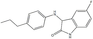 5-fluoro-3-[(4-propylphenyl)amino]-2,3-dihydro-1H-indol-2-one Structure