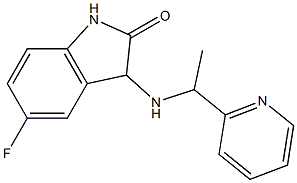 5-fluoro-3-{[1-(pyridin-2-yl)ethyl]amino}-2,3-dihydro-1H-indol-2-one 结构式