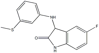 5-fluoro-3-{[3-(methylsulfanyl)phenyl]amino}-2,3-dihydro-1H-indol-2-one Structure