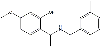 5-methoxy-2-(1-{[(3-methylphenyl)methyl]amino}ethyl)phenol 化学構造式