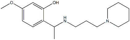 5-methoxy-2-(1-{[3-(piperidin-1-yl)propyl]amino}ethyl)phenol,,结构式