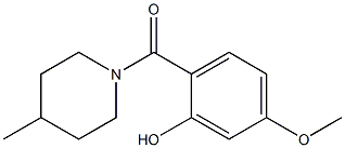 5-methoxy-2-[(4-methylpiperidin-1-yl)carbonyl]phenol Structure