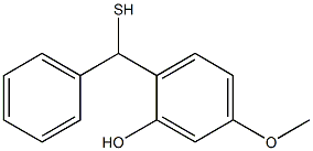 5-methoxy-2-[phenyl(sulfanyl)methyl]phenol Struktur