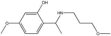 5-methoxy-2-{1-[(3-methoxypropyl)amino]ethyl}phenol,,结构式