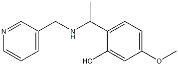 5-methoxy-2-{1-[(pyridin-3-ylmethyl)amino]ethyl}phenol Struktur