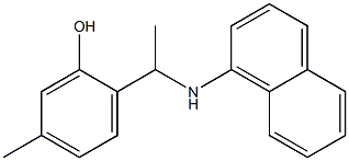 5-methyl-2-[1-(naphthalen-1-ylamino)ethyl]phenol,,结构式