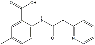 5-methyl-2-[2-(pyridin-2-yl)acetamido]benzoic acid,,结构式