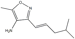 5-methyl-3-[(1E)-4-methylpent-1-enyl]isoxazol-4-amine Struktur