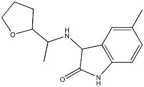 5-methyl-3-{[1-(oxolan-2-yl)ethyl]amino}-2,3-dihydro-1H-indol-2-one,,结构式