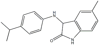 5-methyl-3-{[4-(propan-2-yl)phenyl]amino}-2,3-dihydro-1H-indol-2-one 结构式