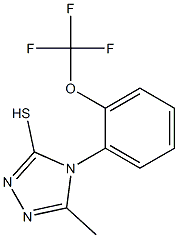 5-methyl-4-[2-(trifluoromethoxy)phenyl]-4H-1,2,4-triazole-3-thiol,,结构式