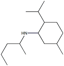 5-methyl-N-(pentan-2-yl)-2-(propan-2-yl)cyclohexan-1-amine 化学構造式