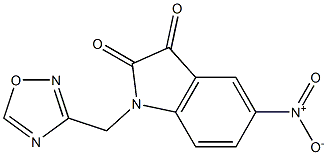 5-nitro-1-(1,2,4-oxadiazol-3-ylmethyl)-2,3-dihydro-1H-indole-2,3-dione,,结构式
