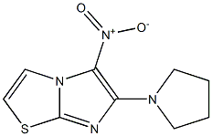 5-nitro-6-pyrrolidin-1-ylimidazo[2,1-b][1,3]thiazole 结构式