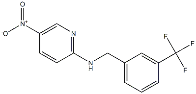 5-nitro-N-{[3-(trifluoromethyl)phenyl]methyl}pyridin-2-amine,,结构式